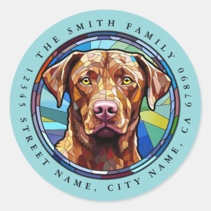 Stickers ronds de Retriever de Chesapeake Bay