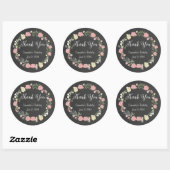Stickers ronds de tableau-tableau rose (Feuille)