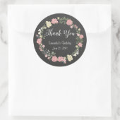Stickers ronds de tableau-tableau rose (Sac)
