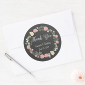 Stickers ronds de tableau-tableau rose (Enveloppe)