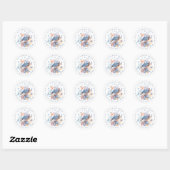 Stickers ronds de tortue de mer (Feuille)