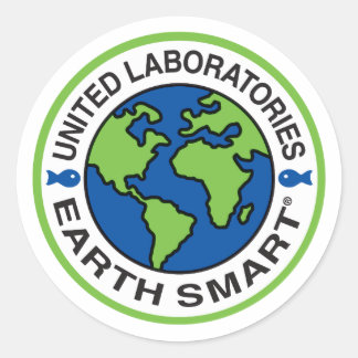 Stickers ronds des Laboratoires Unis et Étiquettes
