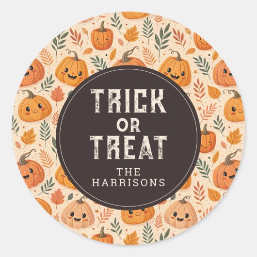 Stickers ronds d'Halloween joyeux (Devant)