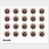 Stickers ronds d'Halloween joyeux (Feuille)
