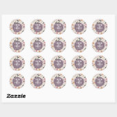 Stickers ronds d'Halloween joyeux (Feuille)