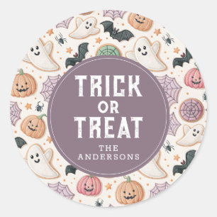 Stickers ronds d'Halloween joyeux