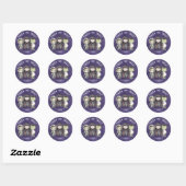 Stickers ronds d'Halloween joyeux (Feuille)