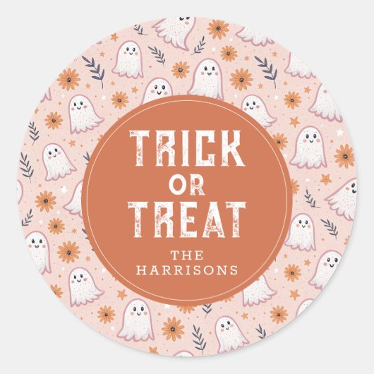Stickers ronds d'Halloween joyeux (Devant)