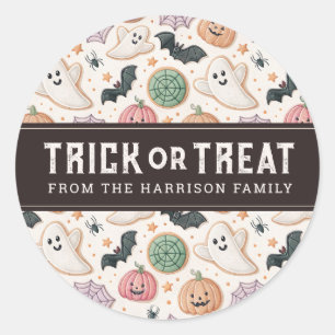 Stickers ronds d'Halloween joyeux