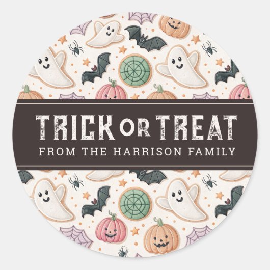 Stickers ronds d'Halloween joyeux (Devant)