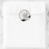 Stickers ronds Diamond Black Ribbon élégant (Sac)