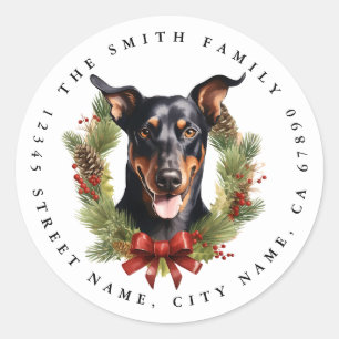 Stickers ronds Doberman