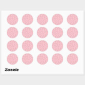 Stickers ronds doux (rose fraise) (Feuille)