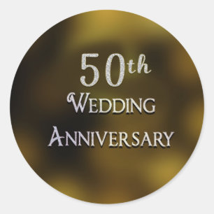Stickers ronds du 50e anniversaire du Mariage