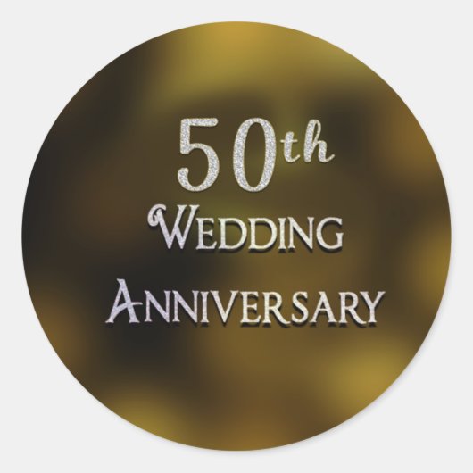 Stickers ronds du 50e anniversaire du Mariage (Devant)