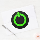 Stickers ronds du bouton d'alimentation (Enveloppe)