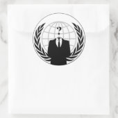 Stickers ronds du drapeau anonyme (Sac)