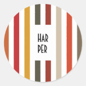 Stickers ronds Echo Trails - Stripes de teintes de (Devant)