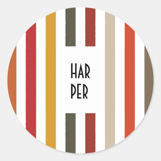 Stickers ronds Echo Trails - Stripes de teintes de (Devant)