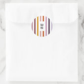 Stickers ronds Echo Trails - Stripes de teintes ro (Sac)