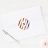 Stickers ronds Echo Trails - Stripes de teintes ro (Enveloppe)