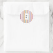 Stickers ronds Echo Trails - Stripes multicolores (Sac)
