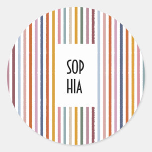 Stickers ronds Echo Trails - Stripes multicolores