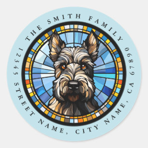 Stickers ronds écossais Terrier