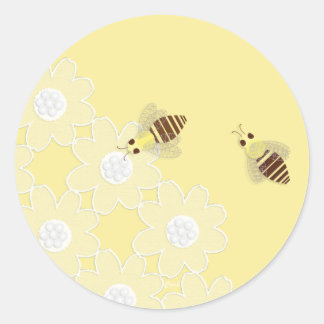 Stickers ronds en dentelle de miel