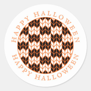 Stickers ronds en NOIR ORANGE