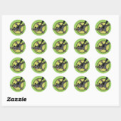 STICKERS RONDS EN SUCRE DE CARTOON CUITE (Feuille)