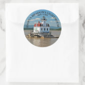 Stickers ronds Esopus Meadows Lighthouse, New York (Sac)
