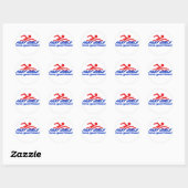 Stickers ronds Filles Rapides (Feuille)