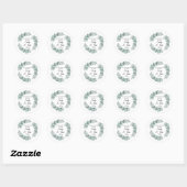 Stickers ronds floraux mariages (Feuille)