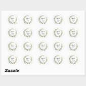 Stickers ronds floraux pour la fête de mariage (Feuille)