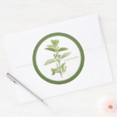 Stickers ronds FRAIS OREGANO (+texte) Vert (Enveloppe)