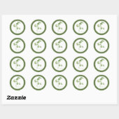 Stickers ronds FRAIS PARSLEY (+texte) Vert (Feuille)