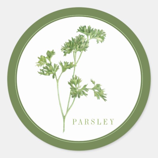 Stickers ronds FRAIS PARSLEY (+texte) Vert (Devant)