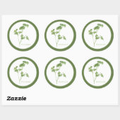 Stickers ronds FRAIS PARSLEY (+texte) Vert (Feuille)