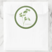 Stickers ronds FRAIS PARSLEY (+texte) Vert (Sac)