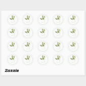 Stickers ronds FRAIS SAGE (Feuille)