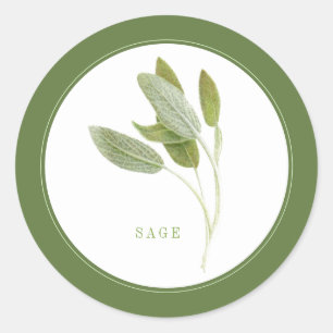 Stickers ronds FRAIS SAGE (+texte) Vert