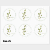 Stickers ronds FRAIS THYME (Feuille)