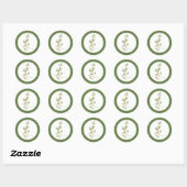 Stickers ronds FRAIS THYME (+texte) Vert (Feuille)