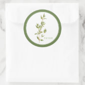 Stickers ronds FRAIS THYME (+texte) Vert (Sac)
