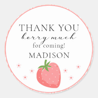 Stickers ronds fraises Berry Premier anniversaire