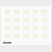 Stickers ronds Gold et White Graduation (Feuille)
