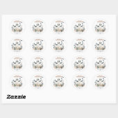 Stickers ronds Halloween heureux (Feuille)