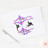 Stickers ronds "I Love Gymnastique" (Enveloppe)