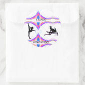 Stickers ronds "I Love Gymnastique" (Sac)